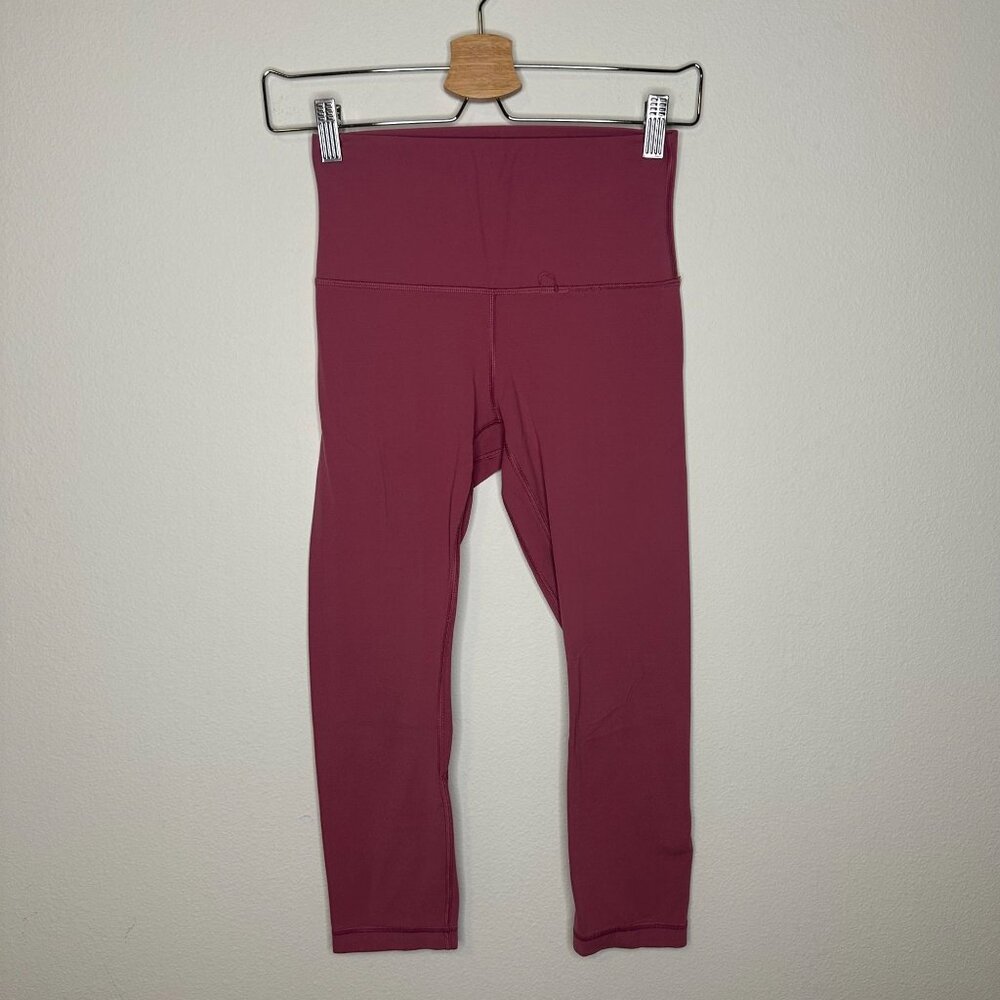 Lululemon Pink Align Cropped Leggings 4 Athletic Activewear Stretch Gym Pull On